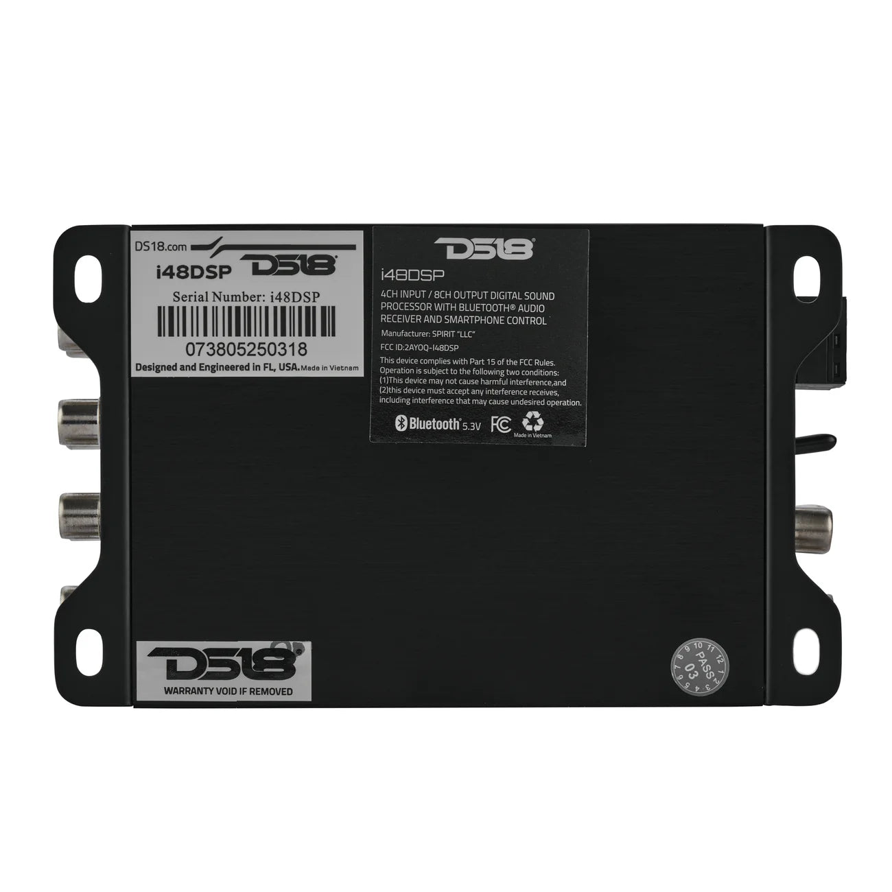 DS18 I48DSP- 4-Input / 8-Output Digital Sound Processor with Bluetooth and App Control