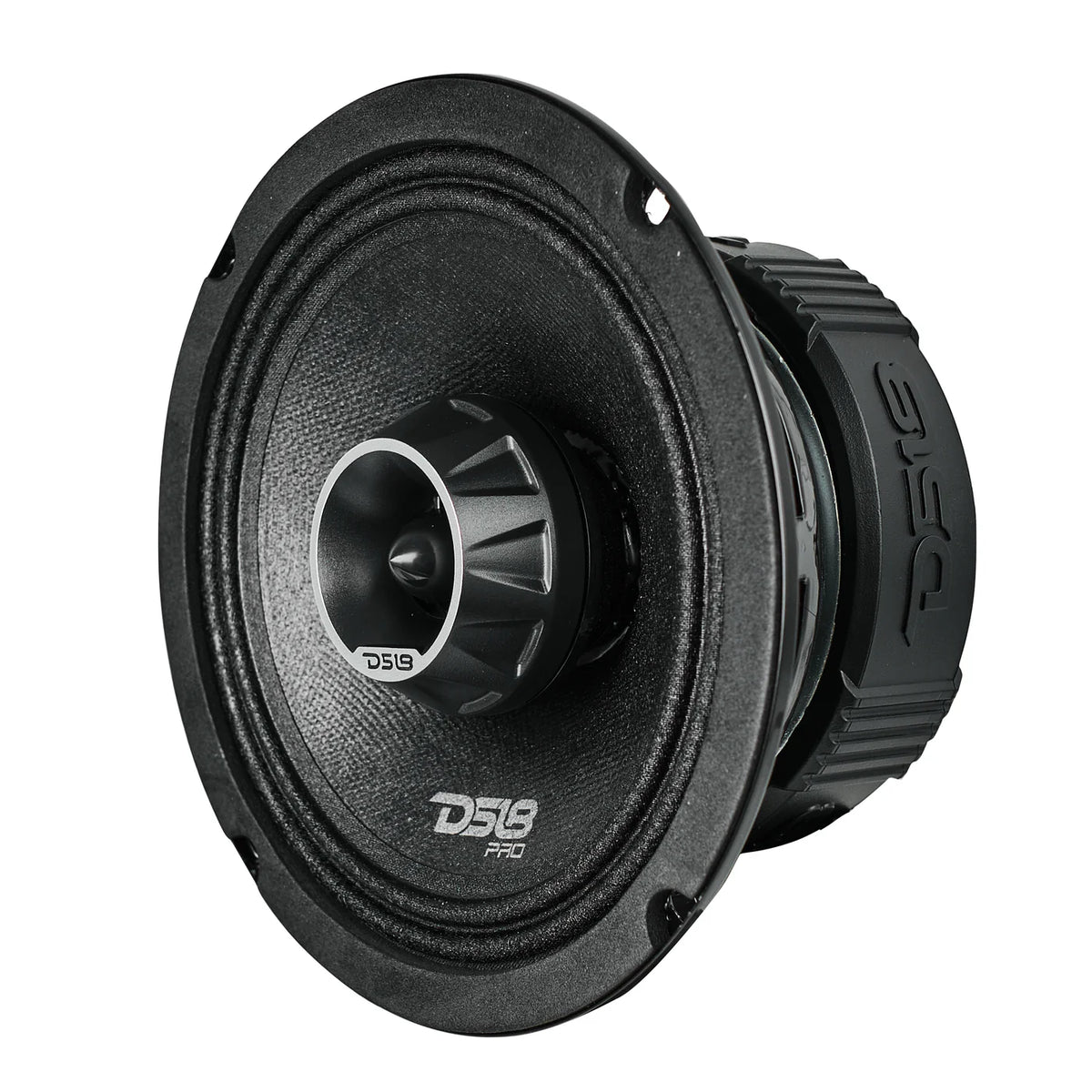 DS18 PRO-ZT 6.5" Coaxial Mid-Range Loudspeaker with Water-Resistant Cone Built-in Bullet Tweeter and Grill | 225W RMS 4-Ohm