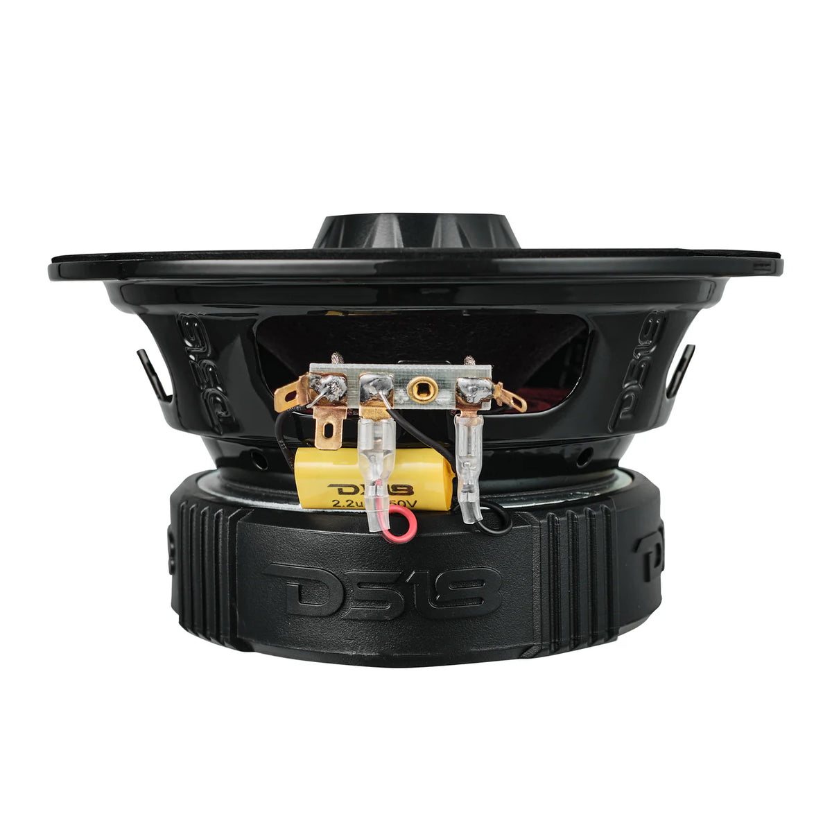 DS18 PRO-ZT 6.5" Coaxial Mid-Range Loudspeaker with Water-Resistant Cone Built-in Bullet Tweeter and Grill | 225W RMS 4-Ohm