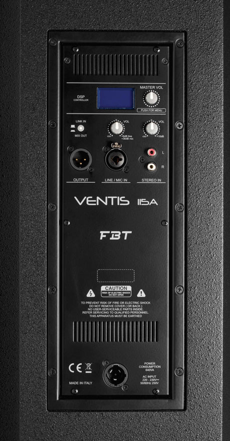 FBT Ventis 115a -PROCESSED ACTIVE SPEAKER 700W +200W RMS - 133DB SPL
