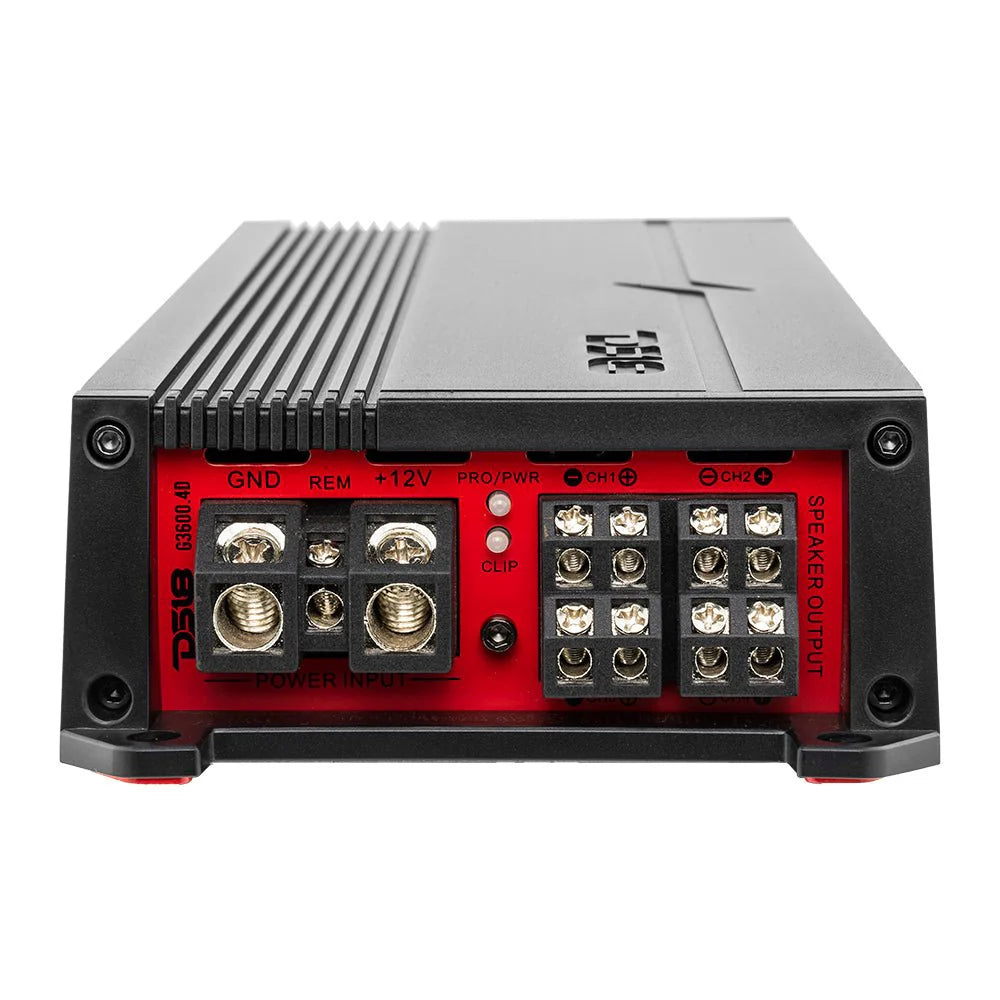 DS18 G3600.4D- GEN-X Full-Range Class D 4-Channel Amplifier | 4 x 300W RMS @ 4-Ohm