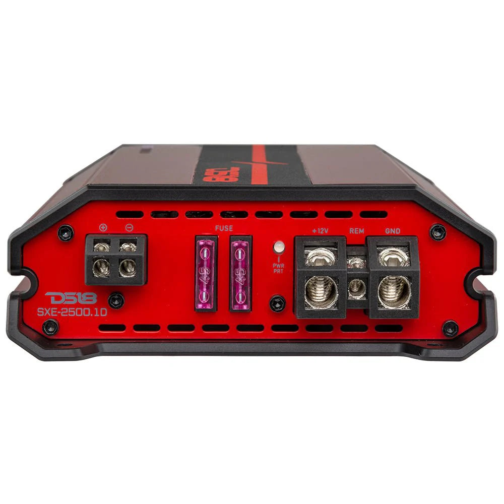 DS18 SXE-2500.1D- SXE Class D 1-Channel Amplifier 1 x 800 Watts RMS @ 1-Ohm 2500 Watts