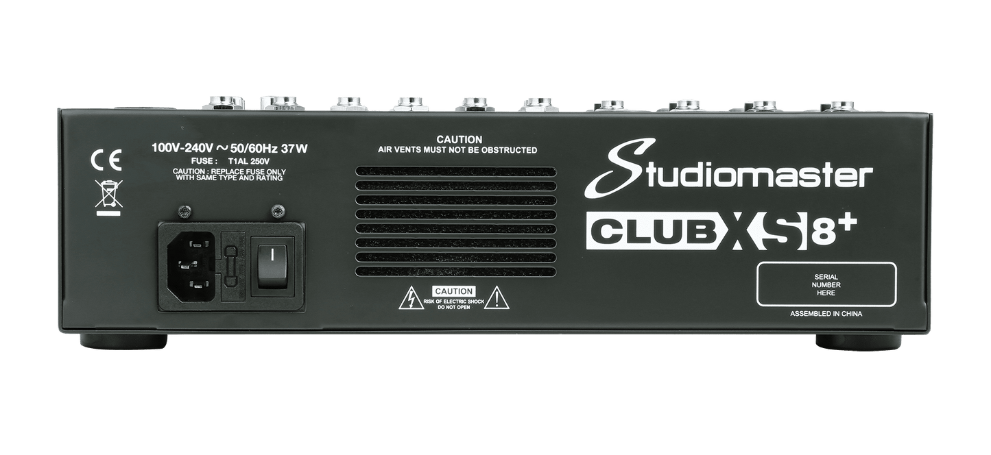 Studiomaster CLUB XS8+ COMPACT MIXING CONSOLE