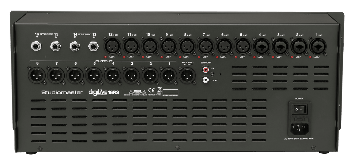 Studiomaster Digilive16rs Rear Studiomaster