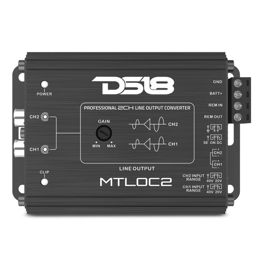 DS18 MTLOC2 - 2-Channel High-to-Low Level Line Output Converter with Remote Turn-On