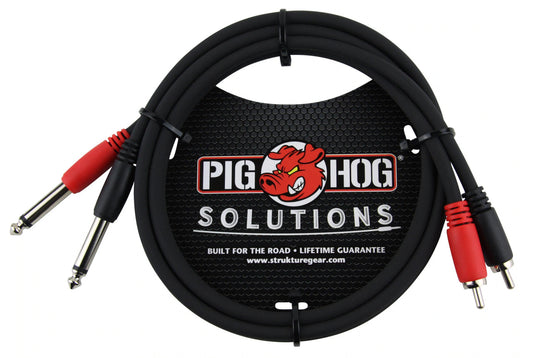 Pig Hog Solutions - RCA-1/4" Dual Cable