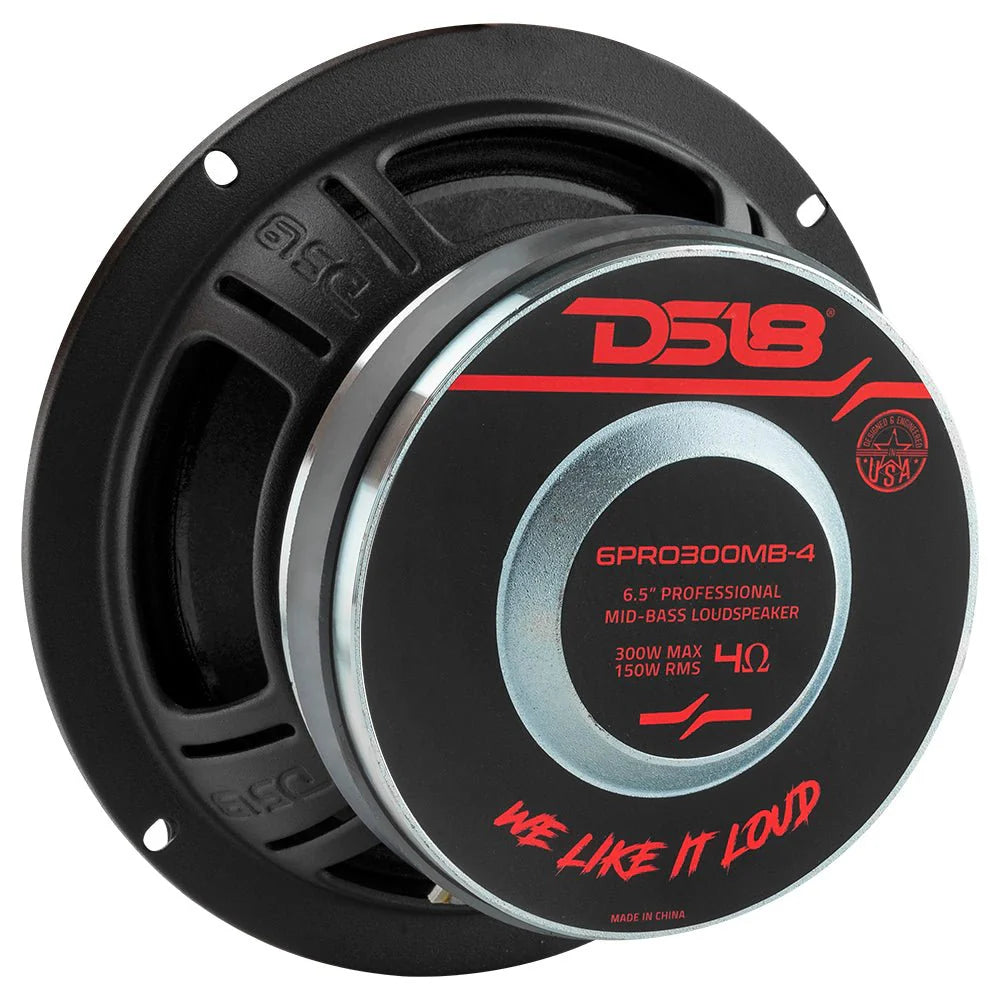 DS18 6PRO300MB-4-6.5" Mid-Bass Loudspeaker 150 Watts Rms 4-Ohm