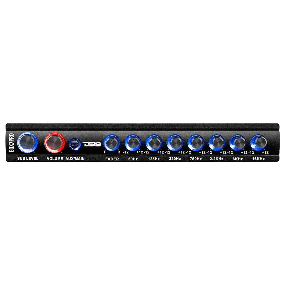 DS18 EQX7PRO- High Volt 7-Band Equalizer with High Level Input, Auto Turn On And High Volt LED Indicator