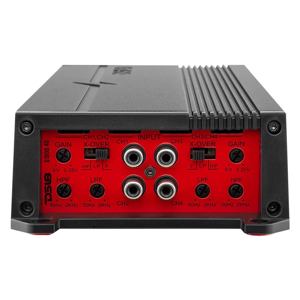 DS18 G1800.4D - GEN-X Full-Range Class D 4-Channel Amplifier | 4 x 150W RMS @ 4-Ohm
