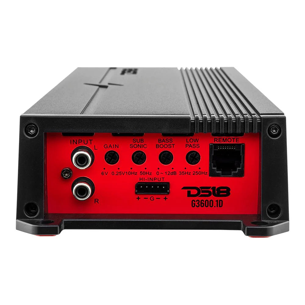 DS18 G3600.1D- GEN-X Class D 1-Channel Amplifier | 1200W RMS @ 1-Ohm