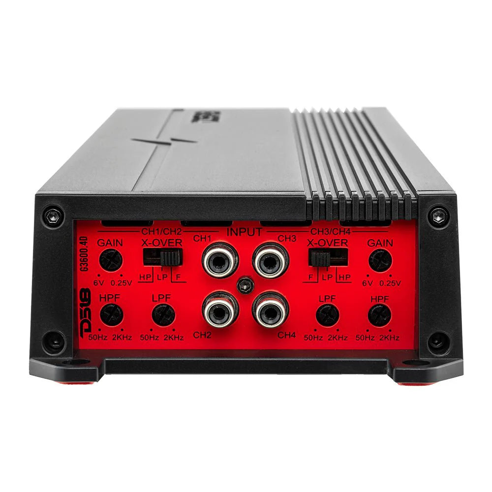 DS18 G3600.4D- GEN-X Full-Range Class D 4-Channel Amplifier | 4 x 300W RMS @ 4-Ohm