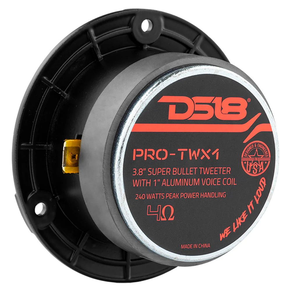 DS18 PRO-TWX1- 3.8" Super Bullet Tweeter 120W RMS 1" Aluminum 4-Ohm Vc