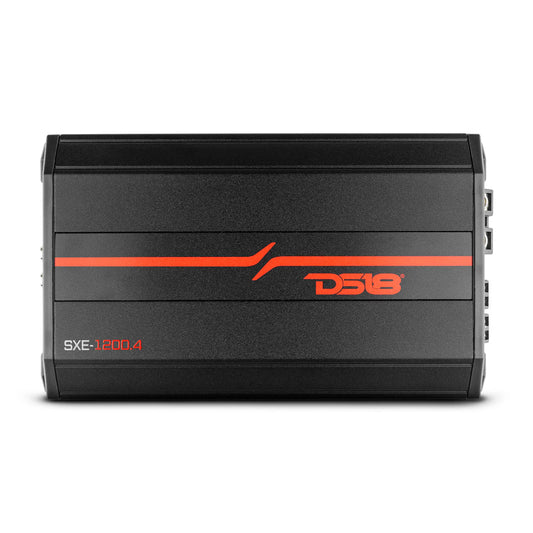 DS18 SXE-1200.4- SXE Class A/B 4-Channel Full-Range Car Amplifier 4 x 60 RMS @4 Ohm 1200 Watts