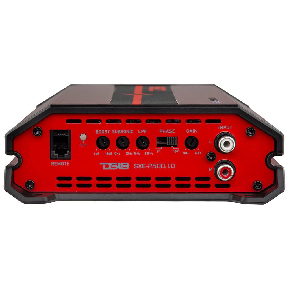 DS18 SXE-2500.1D- SXE Class D 1-Channel Amplifier 1 x 800 Watts RMS @ 1-Ohm 2500 Watts