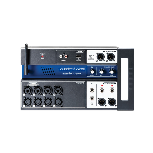 Soundcraft Ui12 front inputs and outputs