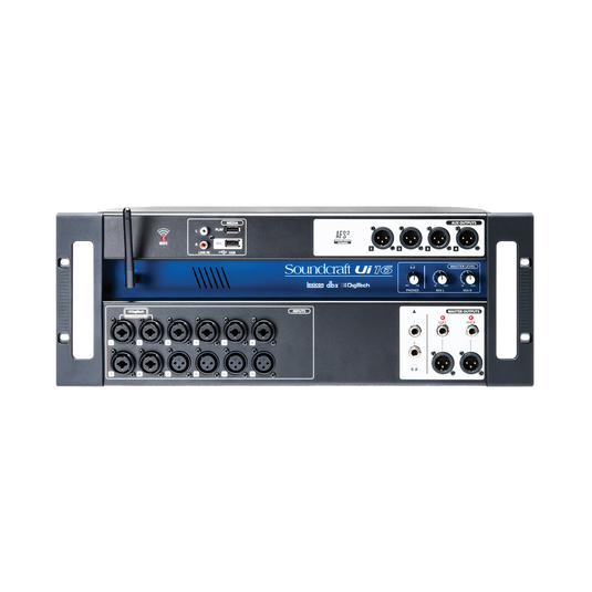 Soundcraft Ui16 front inputs and outputs