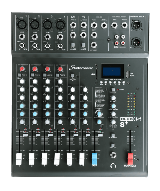Studiomaster CLUB XS8+ COMPACT MIXING CONSOLE