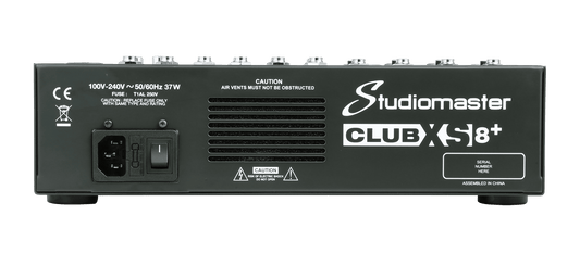 Studiomaster CLUB XS8+ COMPACT MIXING CONSOLE