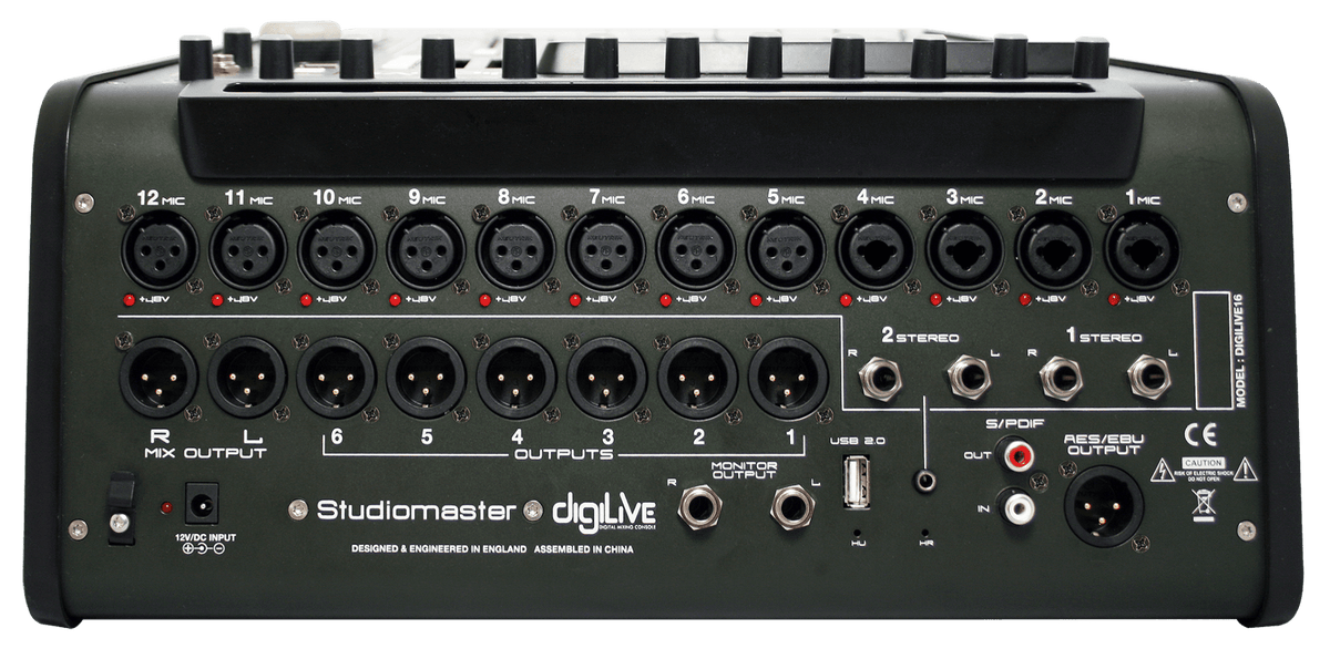 Studiomaster Digilive16 Rear Studiomaster